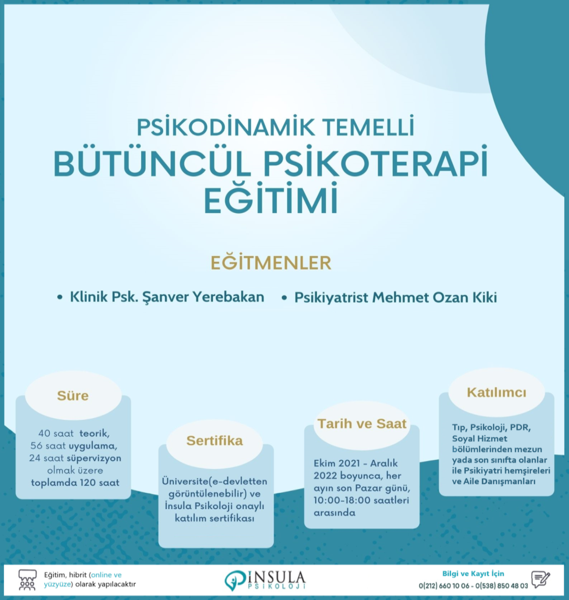 II. PSİKODİNAMİK TEMELLİ BÜTÜNCÜL PSİKOTERAPİ EĞİTİMİ BAŞLIYOR ...